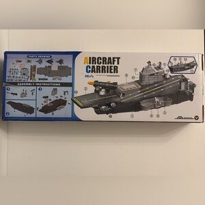Military Aircraft Carrier Scale Model NWT Gray Storage Series Building Set